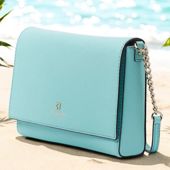 Kate Spade Charlotte St Aqua Saffiano Leather Crossbody Handbag BNWT